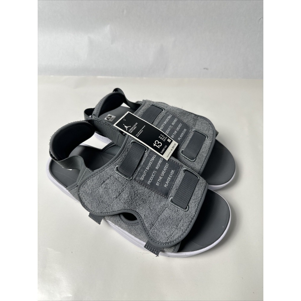 Air Jordan LS Men's Slide Sandals Cool Grey-White  DJ9857-002 Size 13 Mens